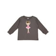thumbnail image 1 of Inktastic Ballerina with Two Buns Girls Long Sleeve Toddler T-Shirt, 1 of 5