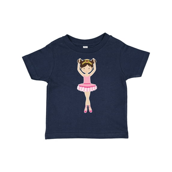 Inktastic Ballerina with Two Buns Girls Toddler T-Shirt