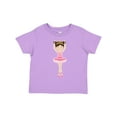 thumbnail image 1 of Inktastic Ballerina with Two Buns Girls Toddler T-Shirt, 1 of 5