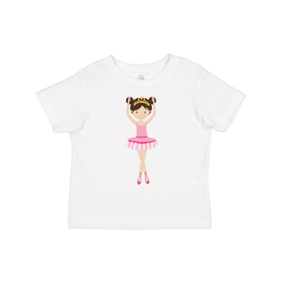 Inktastic Ballerina with Two Buns Girls Toddler T-Shirt