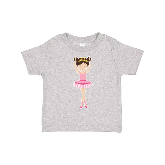 Inktastic Ballerina with Two Buns Girls Toddler T-Shirt