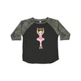 thumbnail image 1 of Inktastic Ballerina with Two Buns Girls Toddler T-Shirt, 1 of 5