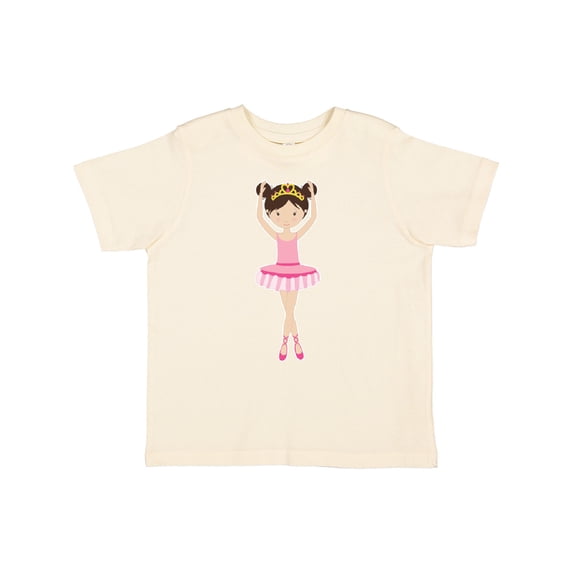 Inktastic Ballerina with Two Buns Girls Toddler T-Shirt