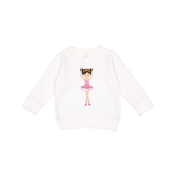 Inktastic Ballerina with Two Buns Toddler Sweatshirt