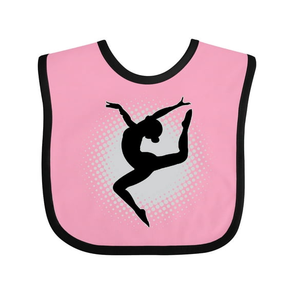 Inktastic Ballet Dancer Silhouette Ballerina Girls Baby Bib