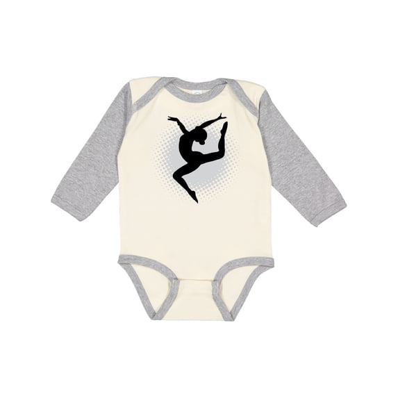 Inktastic Ballet Dancer Silhouette Ballerina Girls Long Sleeve Baby Bodysuit