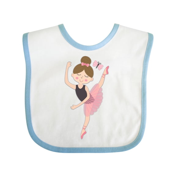 Inktastic Ballet Dancer for Little Girls Girls Baby Bib