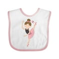 thumbnail image 1 of Inktastic Ballet Dancer for Little Girls Girls Baby Bib, 1 of 4