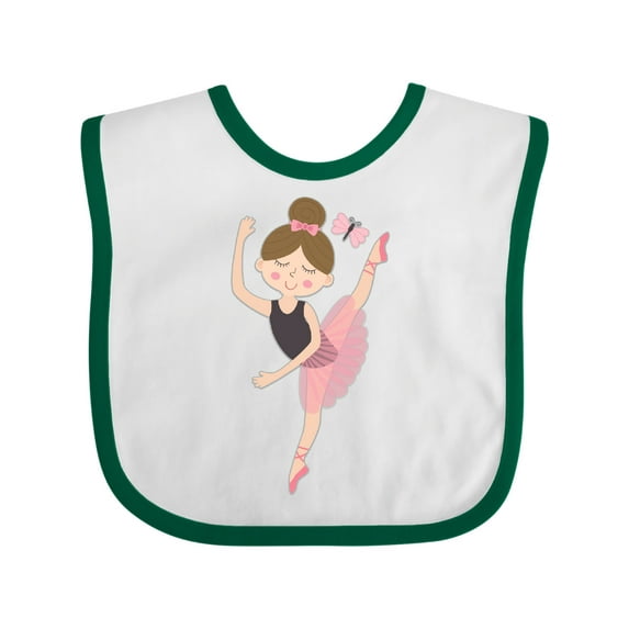 Inktastic Ballet Dancer for Little Girls Girls Baby Bib