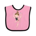 thumbnail image 1 of Inktastic Ballet Dancer for Little Girls Girls Baby Bib, 1 of 4