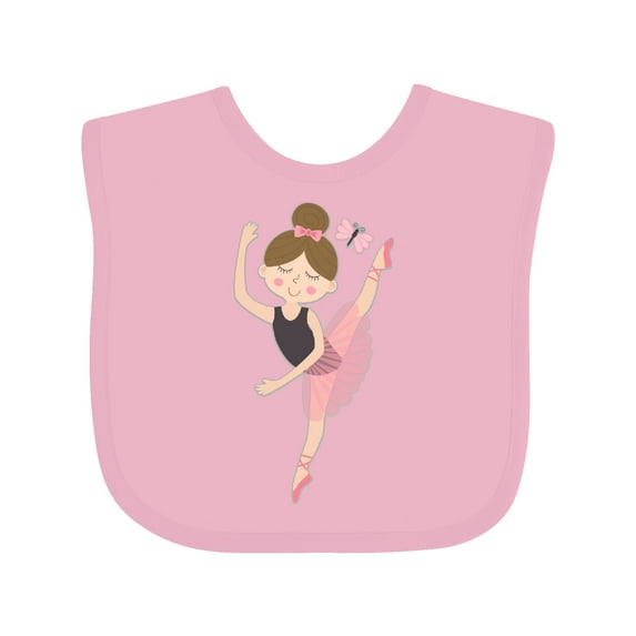 Inktastic Ballet Dancer for Little Girls Girls Baby Bib