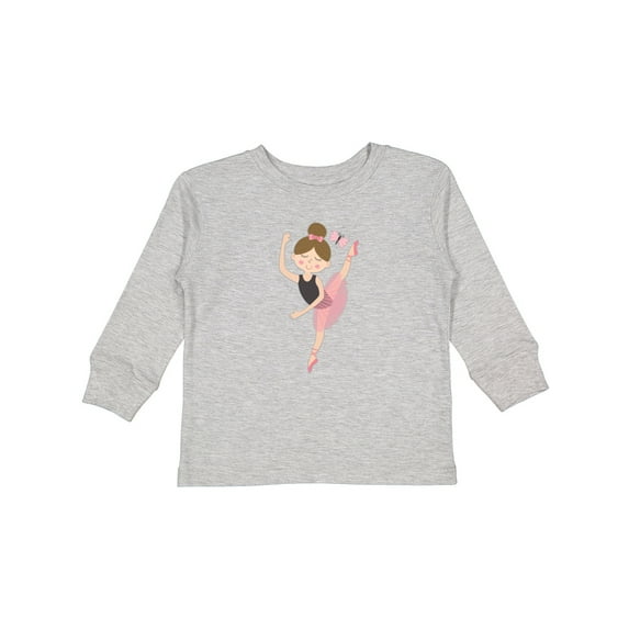 Inktastic Ballet Dancer for Little Girls Girls Long Sleeve Toddler T-Shirt