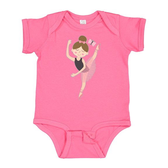 Inktastic Ballet Dancer for Little Girls Girls Baby Bodysuit