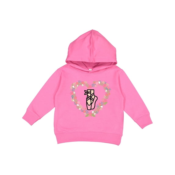 Inktastic Ballet Heart Wreath Ballerina Shoes Toddler Hoodie
