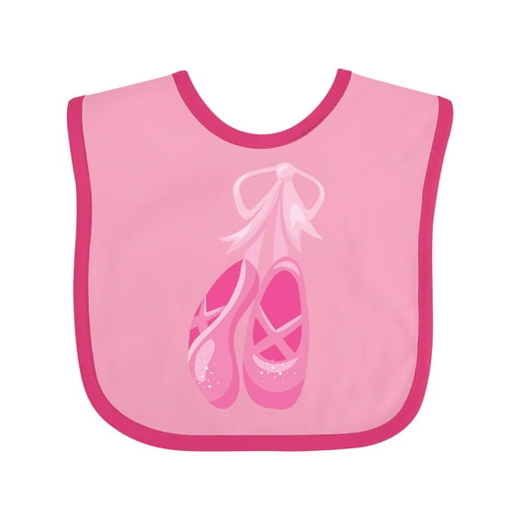 Inktastic Ballet Shoes, Ballet Slippers, Ballet Dance, Pink Girls Baby Bib