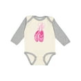 thumbnail image 1 of Inktastic Ballet Shoes, Ballet Slippers, Ballet Dance, Pink Girls Long Sleeve Baby Bodysuit, 1 of 5