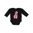 thumbnail image 1 of Inktastic Ballet Shoes, Ballet Slippers, Ballet Dance, Pink Girls Long Sleeve Baby Bodysuit, 1 of 5