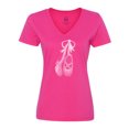 thumbnail image 1 of Inktastic Ballet Shoes, Ballet Slippers, Ballet Dance - Pink Women's V-Neck T-Shirt, 1 of 5
