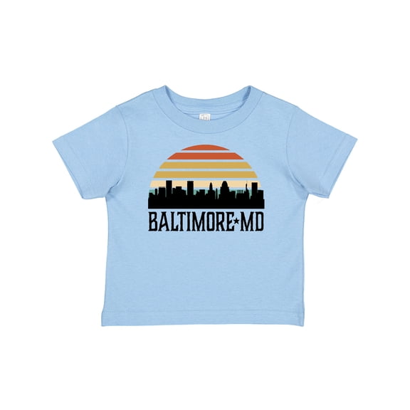 Inktastic Baltimore Maryland Skyline Sunset Boys or Girls Baby T-Shirt