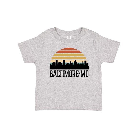 Inktastic Baltimore Maryland Skyline Sunset Boys or Girls Baby T-Shirt