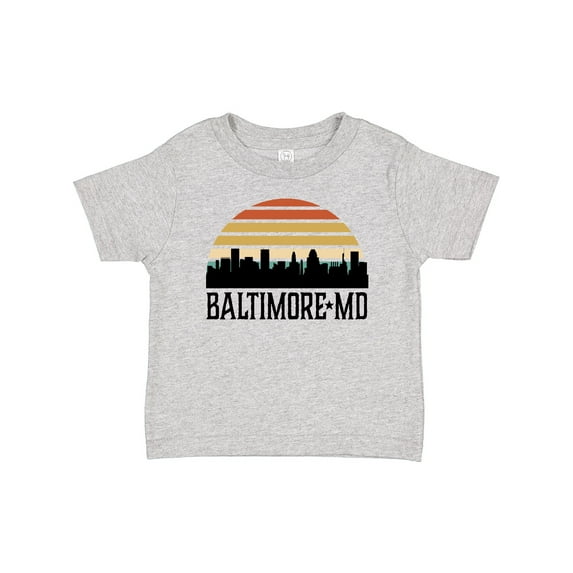 Inktastic Baltimore Maryland Skyline Sunset Boys or Girls Baby T-Shirt
