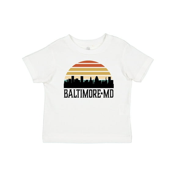Inktastic Baltimore Maryland Skyline Sunset Boys or Girls Baby T-Shirt