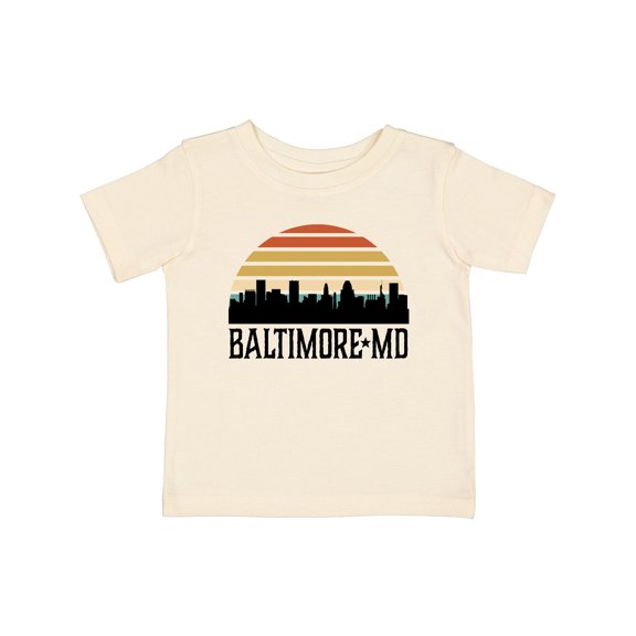 Inktastic Baltimore Maryland Skyline Sunset Boys or Girls Baby T-Shirt