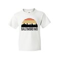 thumbnail image 1 of Inktastic Baltimore Maryland Skyline Sunset Youth T-Shirt, 1 of 5