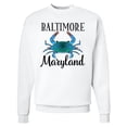 thumbnail image 1 of Inktastic Baltimore Maryland Vacation Blue Crab Adult Sweatshirt, 1 of 4