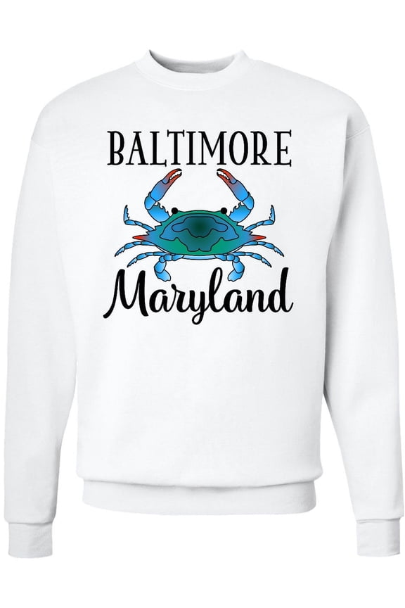 Baltimore Maryland Vacation Blue Crab Adult Sweatshirt