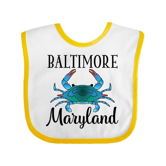 Inktastic Baltimore Maryland Vacation Blue Crab Boys or Girls Baby Bib