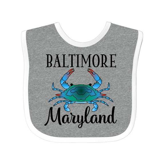 Inktastic Baltimore Maryland Vacation Blue Crab Boys or Girls Baby Bib