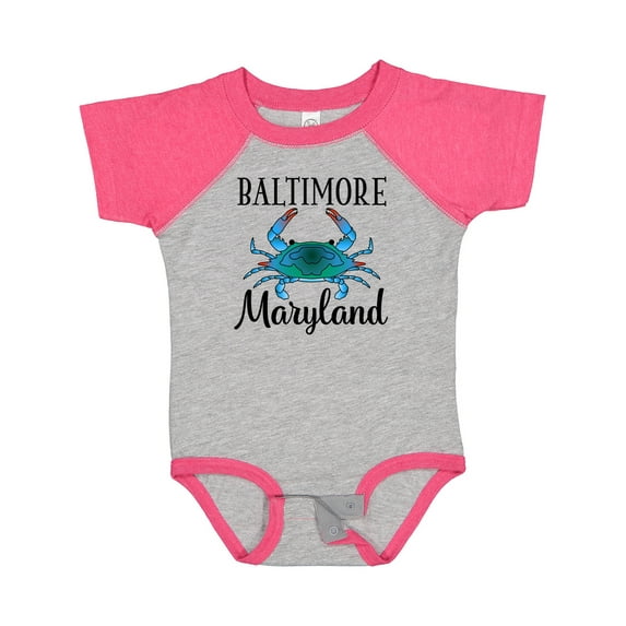 Inktastic Baltimore Maryland Vacation Blue Crab Boys or Girls Baby Bodysuit