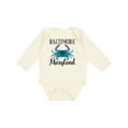 thumbnail image 1 of Inktastic Baltimore Maryland Vacation Blue Crab Boys or Girls Long Sleeve Baby Bodysuit, 1 of 5