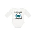 thumbnail image 1 of Inktastic Baltimore Maryland Vacation Blue Crab Boys or Girls Long Sleeve Baby Bodysuit, 1 of 5