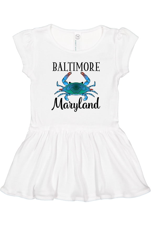 Baltimore Maryland Vacation Blue Crab Girls Toddler Dress