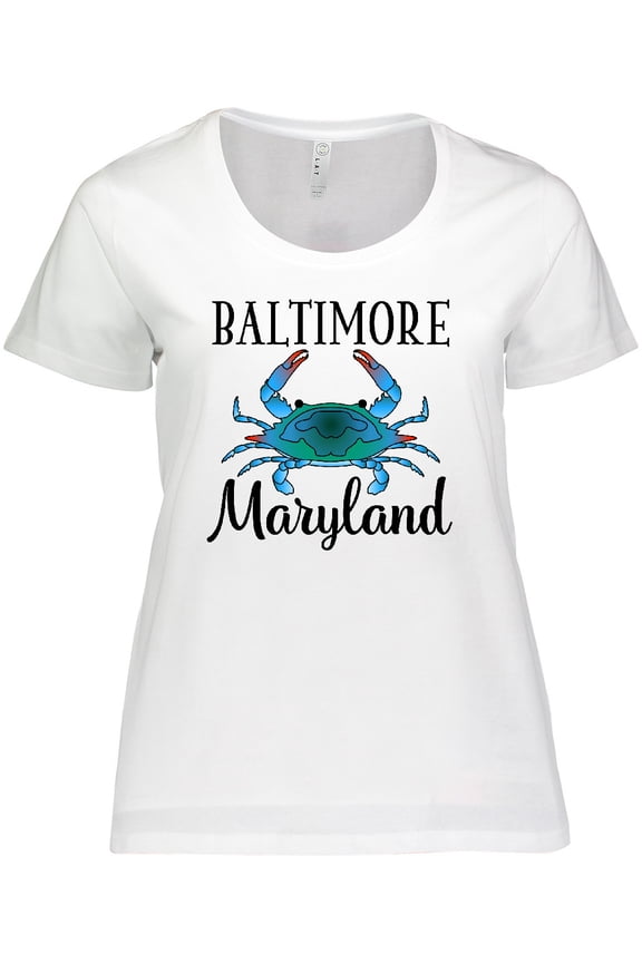 Baltimore Maryland Vacation Blue Crab Women's Plus Size T-Shirt