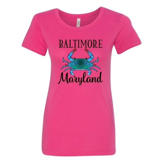Inktastic Baltimore Maryland Vacation Blue Crab Women's T-Shirt