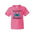 thumbnail image 1 of Inktastic Baltimore Maryland Vacation Blue Crab Youth T-Shirt, 1 of 5
