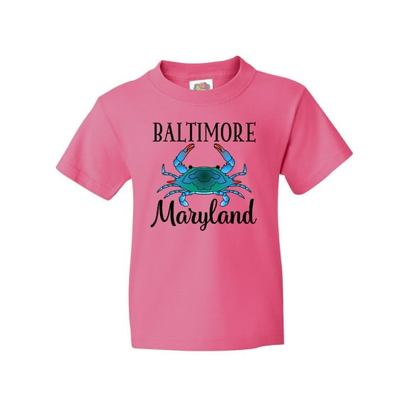 Inktastic Baltimore Maryland Vacation Blue Crab Youth T-Shirt