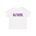 thumbnail image 1 of Inktastic Baltimore in Purple Text Boys or Girls Baby T-Shirt, 1 of 5