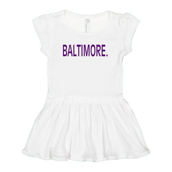 Inktastic Baltimore in Purple Text Girls Baby Dress