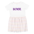 thumbnail image 1 of Inktastic Baltimore in Purple Text Girls Toddler Dress, 1 of 5