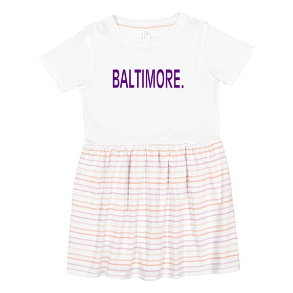Inktastic Baltimore in Purple Text Girls Toddler Dress