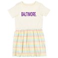 thumbnail image 1 of Inktastic Baltimore in Purple Text Girls Toddler Dress, 1 of 5