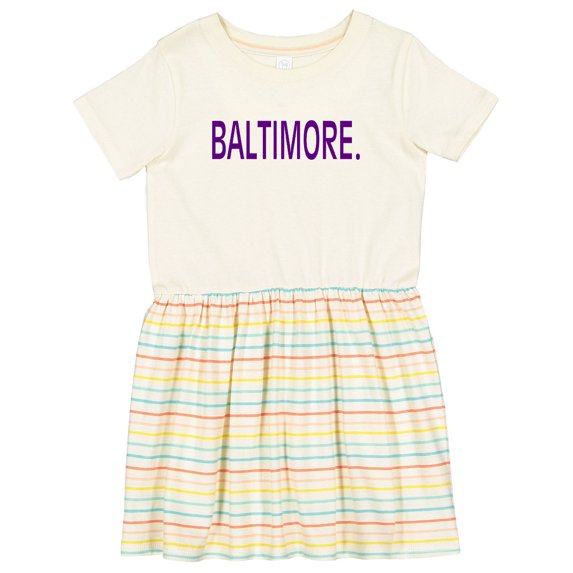 Inktastic Baltimore in Purple Text Girls Toddler Dress