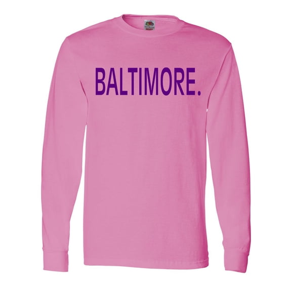 Inktastic Baltimore in Purple Text Long Sleeve T-Shirt