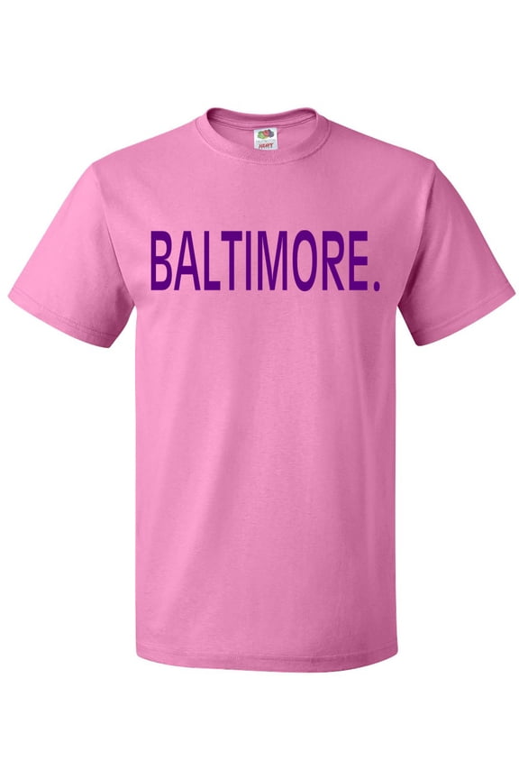 Baltimore in Purple Text T-Shirt