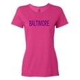 thumbnail image 1 of Inktastic Baltimore in Purple Text Women's T-Shirt, 1 of 5
