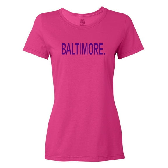 Inktastic Baltimore in Purple Text Women's T-Shirt